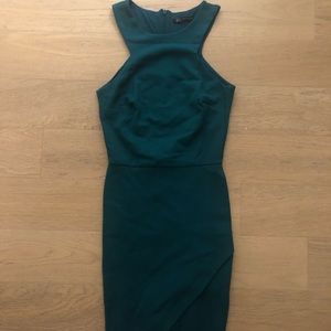 Zara Blue/Green fitted mini dress